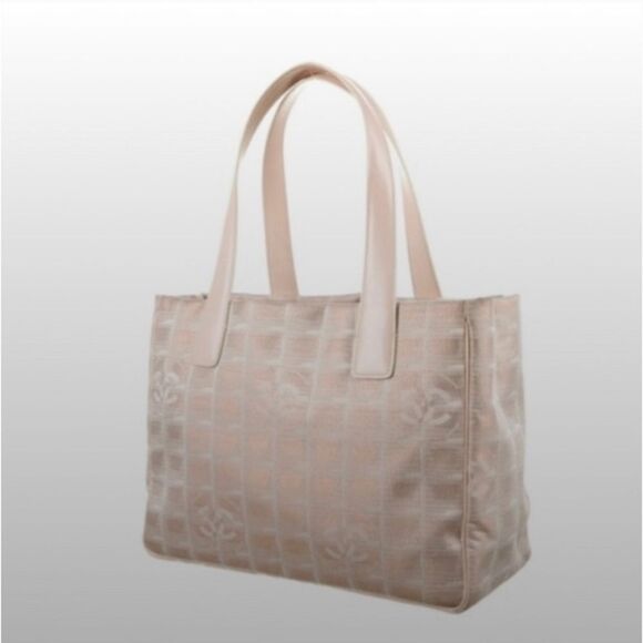 Authentic! *VTG* CHANEL Metallic Sheen Small Travel Ligne Shopper Tote 💝🌟💝🌴🥂 - Picture 5 of 15